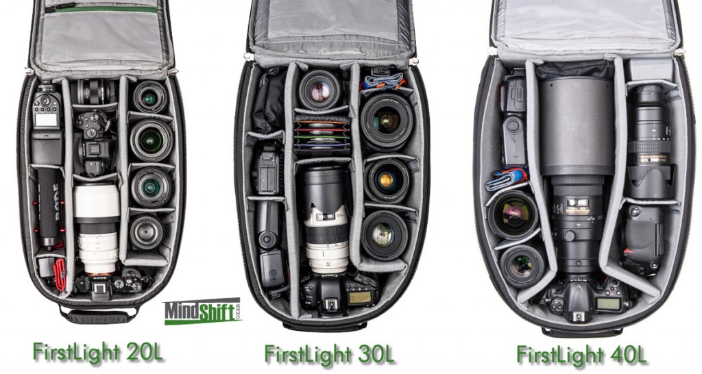 Reichlich Platz für Ihre Fotoausrüstung - MSG FirstLight 20L, 30L und 40L