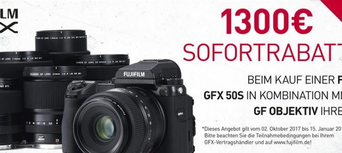 Fujifilm GFX Sofortrabatt Aktion Fujifilm GFX Sofortrabatt Aktion