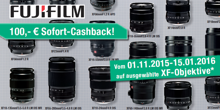 Fujifilm Cashback für Objektive