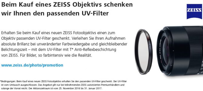 Zeiss Objektiv kaufen – Filter gratis erhalten Zeiss Objektiv kaufen – Filter gratis erhalten