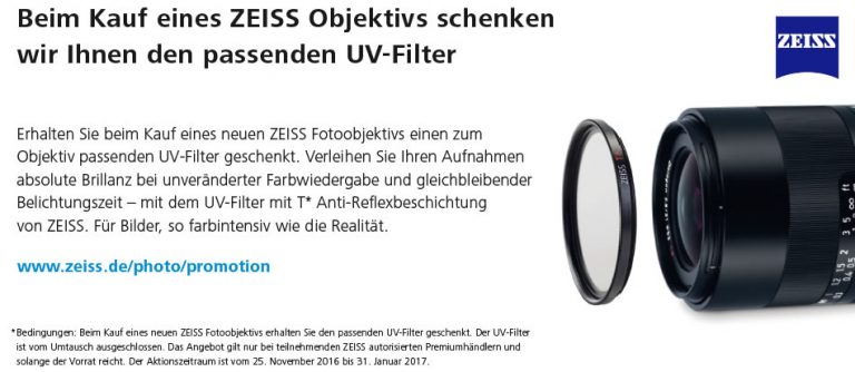 Zeiss Objektiv kaufen – Filter gratis erhalten