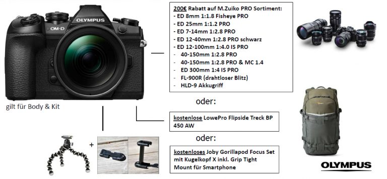 E-M1 Mark II „If bought with“ Promotion