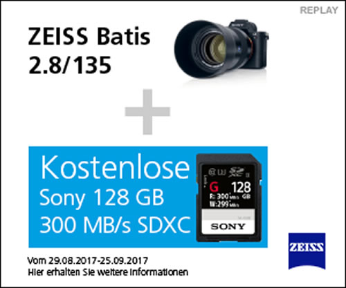 Zeiss Batis 135mm – Gratis Speicherkarte