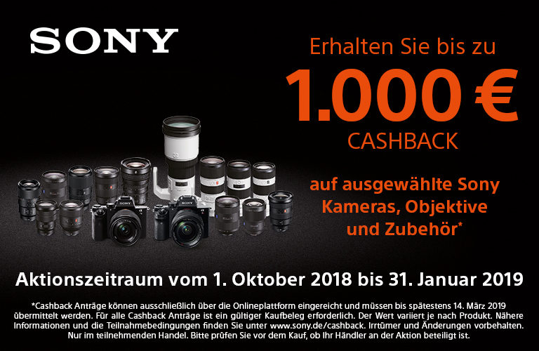 Sony Cashback – bis zu 1000 Euro sparen