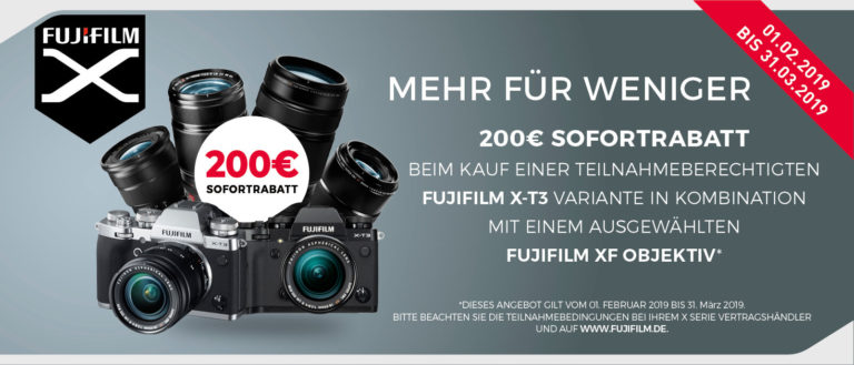 Fujifilm X-T3 Sofortrabatt sichern!