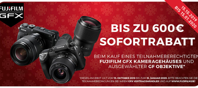 Fujifilm GFX Sofortrabatt Fujifilm GFX Sofortrabatt
