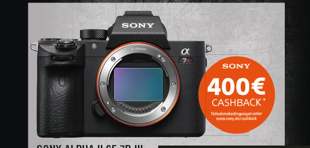 Sony Alpha 7R III – 400 Euro Cashback Sony Alpha 7R III – 400 Euro Cashback