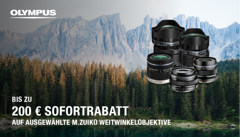 Olympus Weitwinkel Sofortrabatt-Aktion