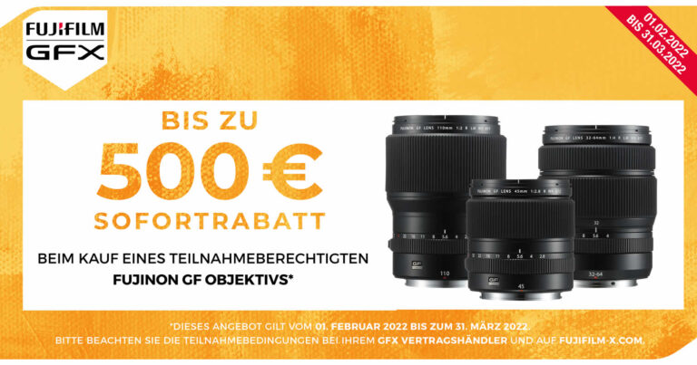 Fujifilm GF Objektiv Aktion