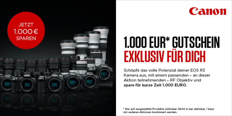 Canon EOS R3 – 1000Euro Rabatt sichern!