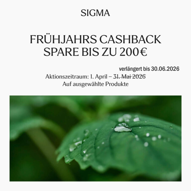 SIGMA Frühlings-Cashback 2026